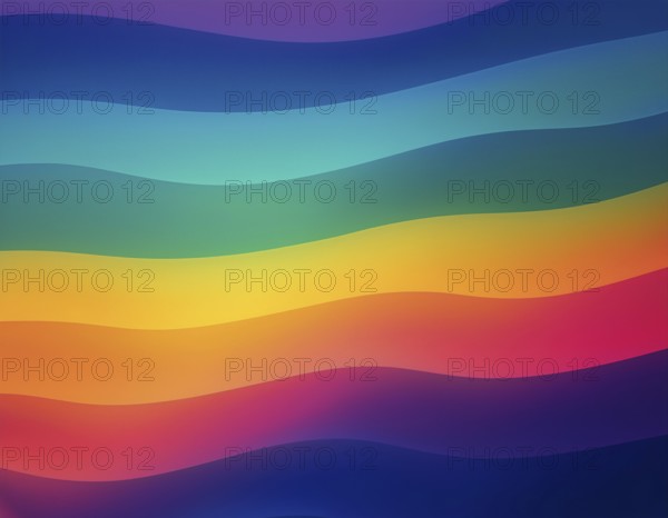 A visually captivating gradient with vivid horizontal stripes in rainbow hues on a seamless smooth