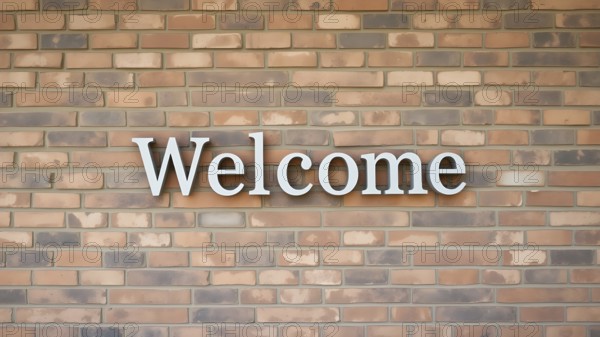 Minimalist bold welcome wording poster, versatile modern wall art design for stylish home entryway,