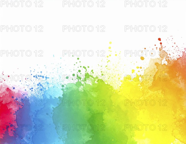 Minimalist watercolor splash poster on white background, an artistic modern décor print for homes,