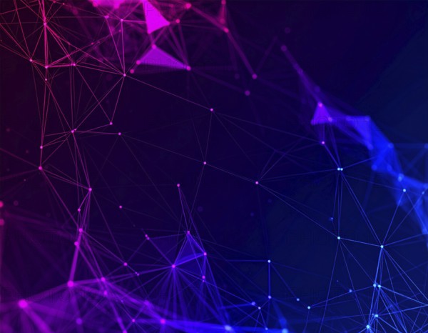 Neural network glowing brain wall art poster, abstract digital connections symbolizing
