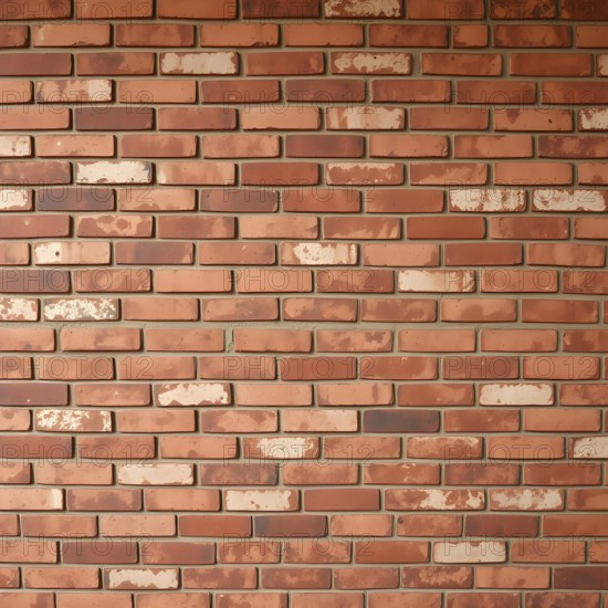Rustic red brick wall poster print showcasing vintage industrial charm for modern loft, office, or