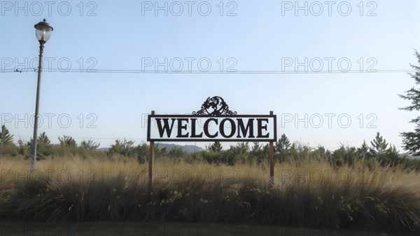 Minimalist bold welcome wording poster, versatile modern wall art design for stylish home entryway,
