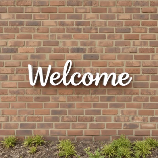 Minimalist bold welcome wording poster, versatile modern wall art design for stylish home entryway,