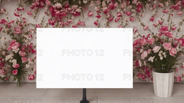 Minimalist blank white presentation board poster design, ideal for offices, classrooms, or home