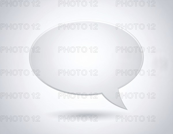 Speech bubble concept image symbolizing communication, dialogue, conversation, chat messages, and