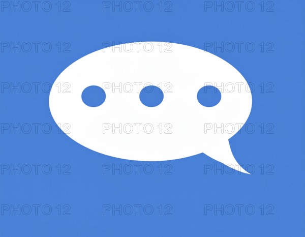 Speech bubble concept image symbolizing communication, dialogue, conversation, chat messages, and