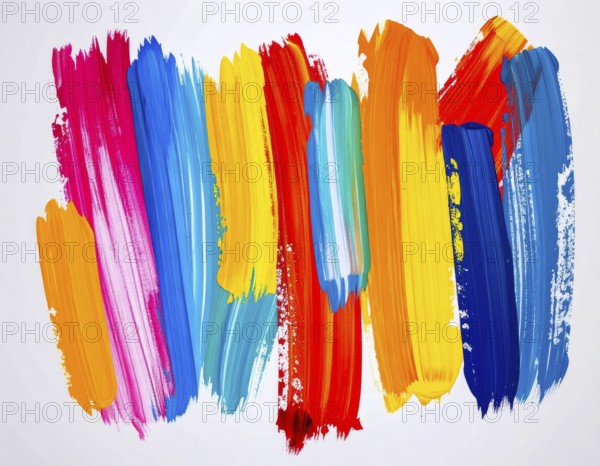 Decorative brush strokes abstract print with vibrant textures and painterly effects, suitable for