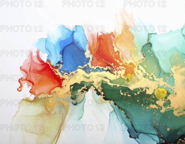 Bold neon brush strokes poster with vibrant glowing colors, ideal for modern abstract décor and