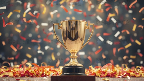 Champion's trophy cup wall poster inspires motivation, symbolizing triumph, glory, and achievement