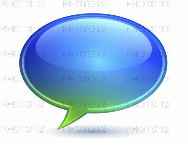 Speech bubble concept image symbolizing communication, dialogue, conversation, chat messages, and