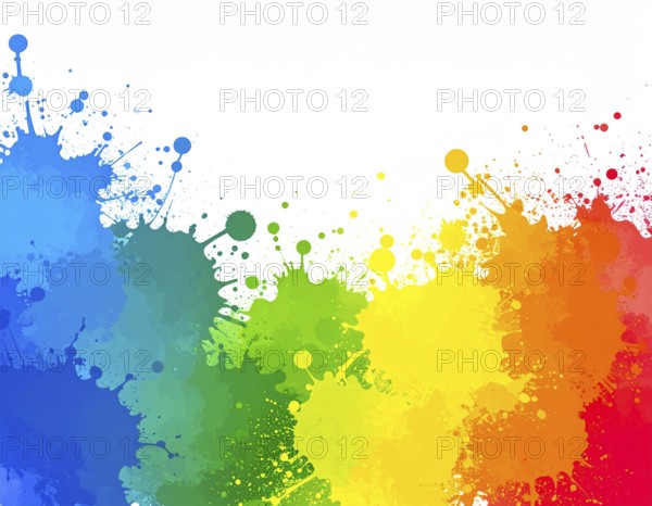 Minimalist watercolor splash poster on white background, an artistic modern décor print for homes,