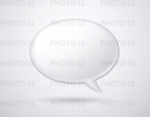 Speech bubble concept image symbolizing communication, dialogue, conversation, chat messages, and