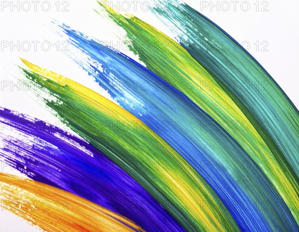 Decorative brush strokes abstract print with vibrant textures and painterly effects, suitable for