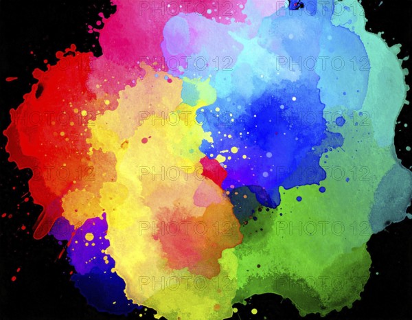 Colorfully painted background with vivid brush strokes and abstract design, symbolizing creativity,