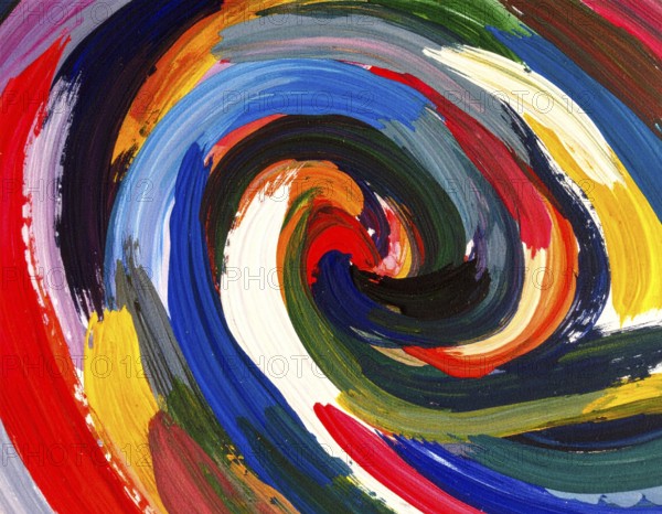 Creative brush strokes abstract poster combining painterly textures and vibrant background, ideal