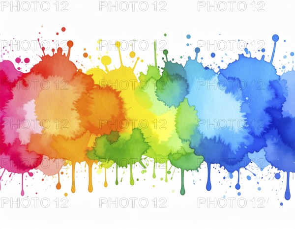 Minimalist watercolor splash poster on white background, an artistic modern décor print for homes,