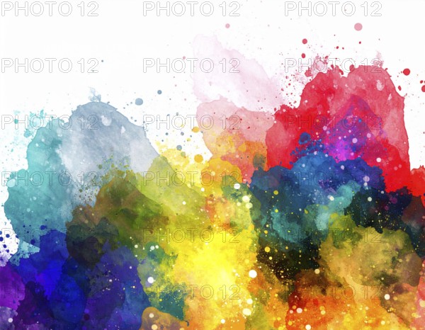 Colorfully painted background with vivid brush strokes and abstract design, symbolizing creativity,