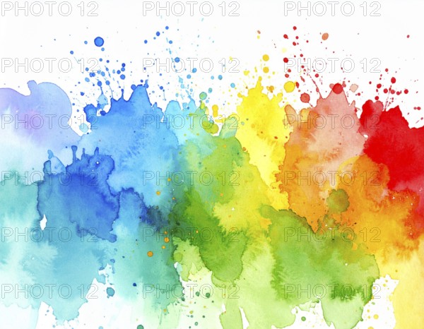 Minimalist watercolor splash poster on white background, an artistic modern décor print for homes,