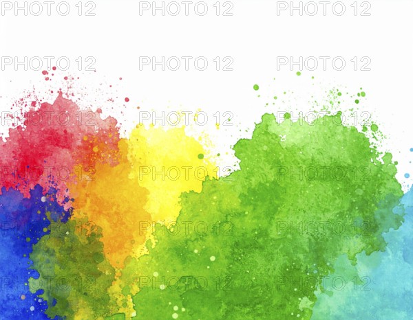 Minimalist watercolor splash poster on white background, an artistic modern décor print for homes,