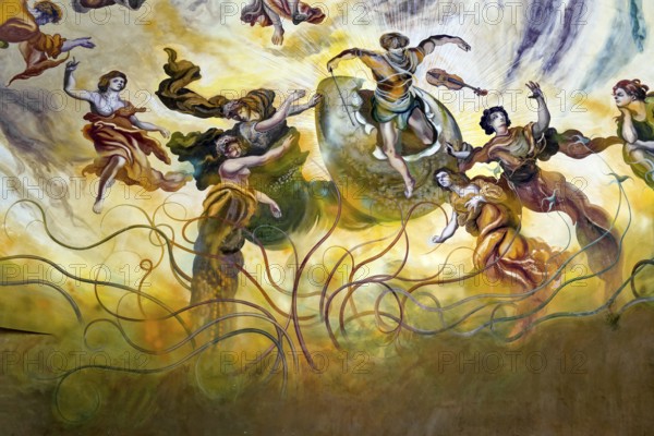Mural, Mural, Colonnade of the Cross Spring, Healing Spring, Spa Park, Spa in the Imperial Forest,