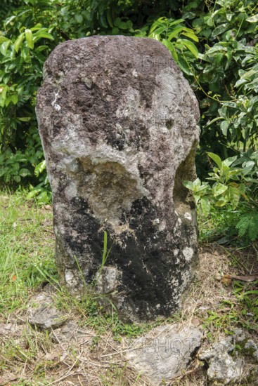 Ancient stone monolith Stone monolith in the shape of a head with unknown meaning in the sub-state