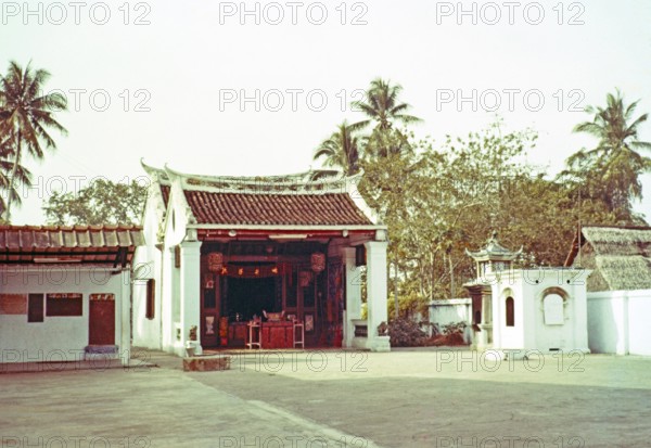 Chinese Taoist temple dedicated to Tua Pek Kong, Poh San Teng Temple, Malacca or Melaka, Malaya,