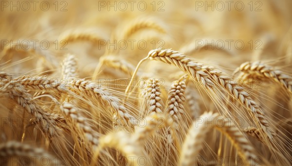 Close-Up Of Wheat Ears In Summer Field: A Glimpse Into Farming And Agriculture. The Beauty Of Wheat