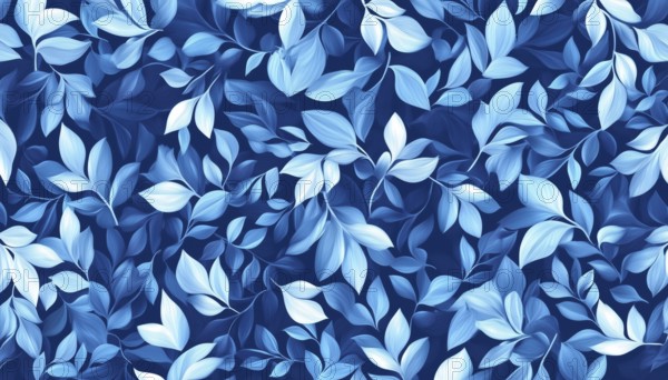 Elegant Floral Water Leaf Pattern For Fabric, Wallpaper, Print, Cover, And Invitation Designs. Full