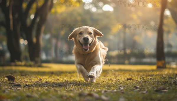 Canine Enjoying Fun-Filled Activities In The Park, Frolicking Around With Joy, Chasing Balls, And