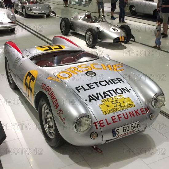 Porsche Spyder 550 with aluminium body from 1954 for Carrera Panamericana car race, Porsche Museum
