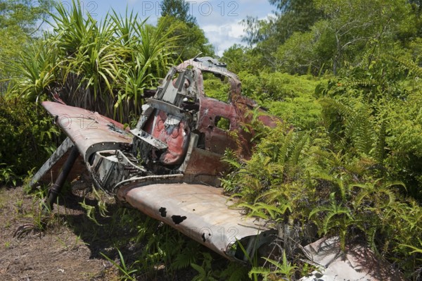 Aircraft wreckage of Japanese fighter aircraft A6M5 Model 52 Zero of Imperial Japanese Navy (IJN)