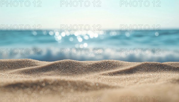 Abstract And Defocused Ocean Views Mingle Harmoniously With Beach Sand In This Serene And Calming