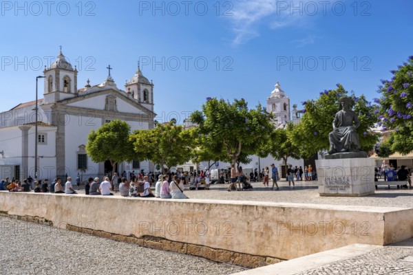 The old town centre of Lagos, Praça Infante D. Henrique, at the church Igreja de Santa Maria de