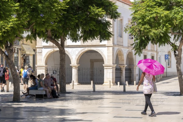 The historic centre of Lagos, Praça Infante D. Henrique square, at the Igreja de Santa Maria de