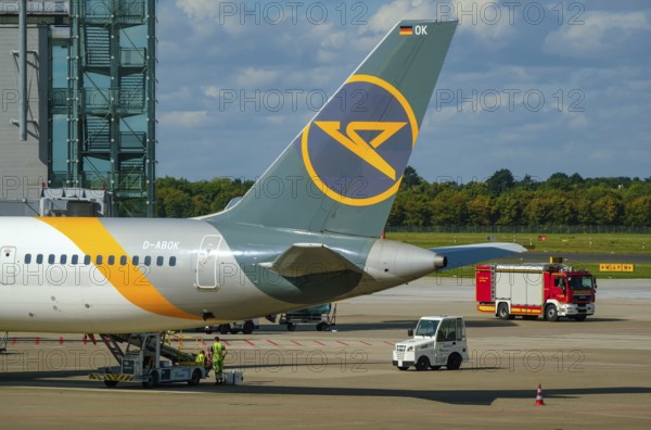 Düsseldorf, North Rhine-Westphalia, Germany - Düsseldorf Airport, Condor airline aircraft at the