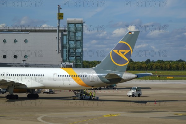Düsseldorf, North Rhine-Westphalia, Germany - Düsseldorf Airport, Condor airline aircraft at the