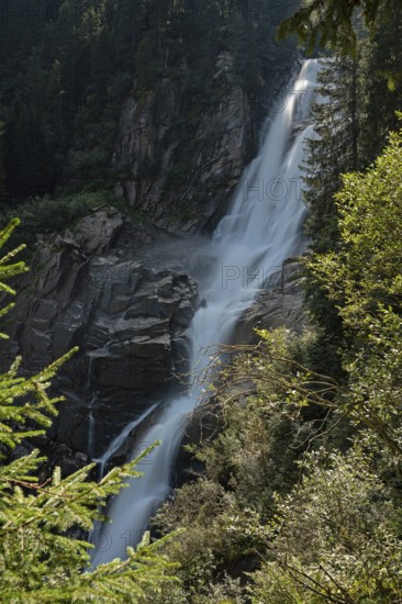 Krimml Waterfall on the River Ache, Europe's highest waterfall, Hohe Tauern National Park, Krimml,
