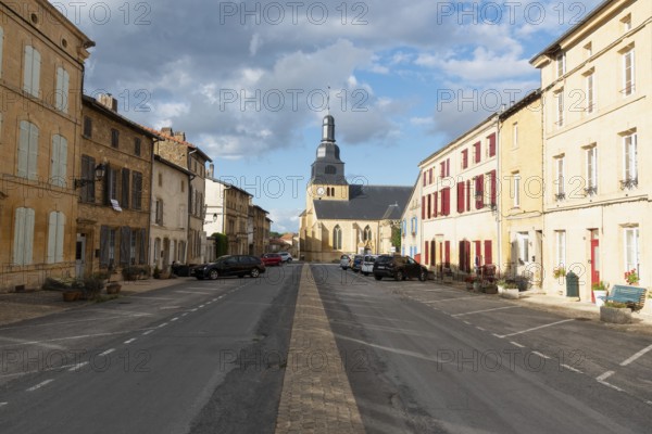 Church of Saint-Nicolas, main street, Marville, Renaissance village, Département Meuse, Grand Est,