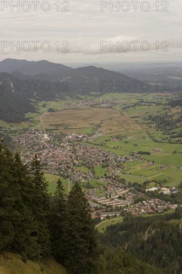 Mountain panorama seen from the Laber, Ammergau Alps, Ammergau, Oberammergau, mountains, Alps,