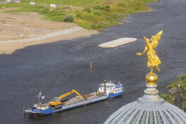 View from the lantern of the Church of Our Lady. Fama (the goddess of rumours) on the dome of the