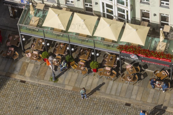 View from the lantern of the Church of Our Lady. Restaurant Edelweiss An der Church of Our Lady,