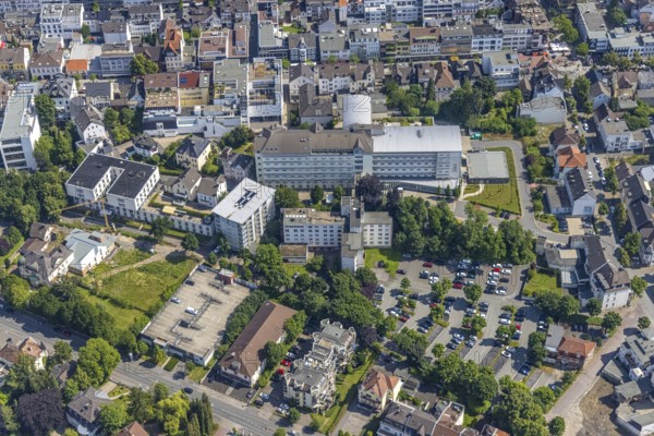 Aerial view, Klinikum Hochsauerland St.-Johannes-Hospital Neheim, Neheim, Arnsberg, Sauerland,