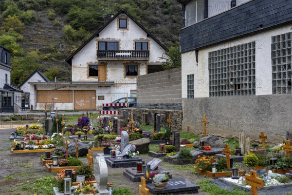 Reconstruction in the Ahr Valley, after the flood of July 2021, buildings that have not yet been