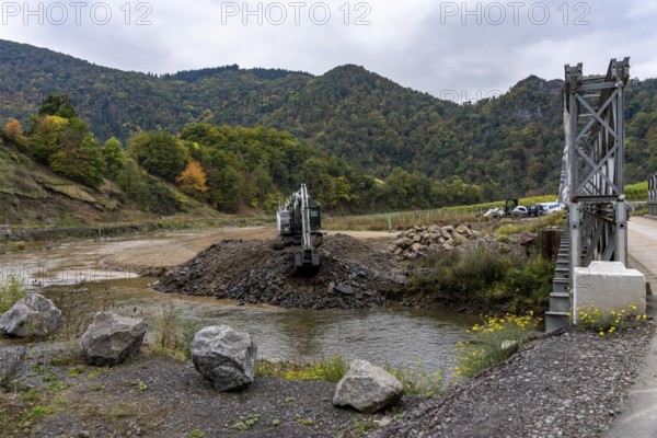 Reconstruction in the Ahr Valley, after the flood of July 2021, restoration of the river landscape,