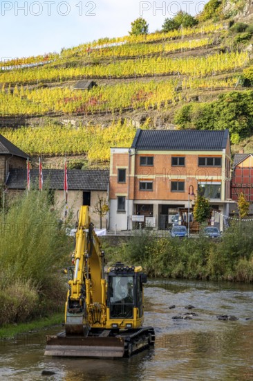 Reconstruction in the Ahr Valley, after the flood of July 2021, restoration of the river landscape,