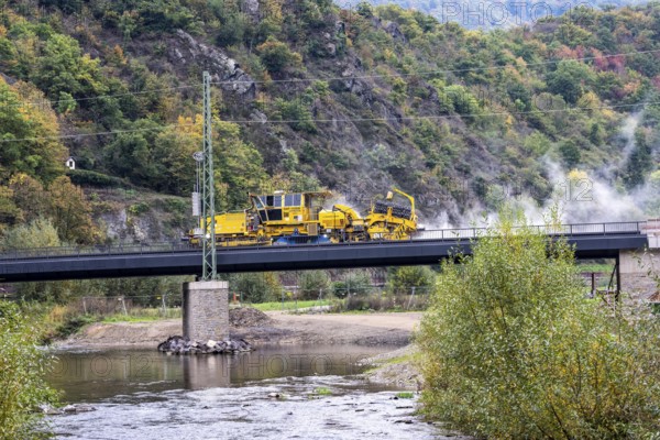 Reconstruction in the Ahr Valley, after the flood of July 2021, restoration of the railway