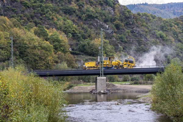Reconstruction in the Ahr Valley, after the flood of July 2021, restoration of the railway