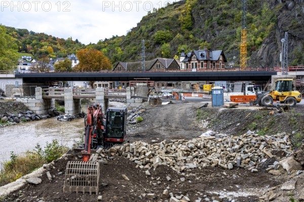Reconstruction in the Ahr Valley, after the flood of July 2021, restoration of the railway