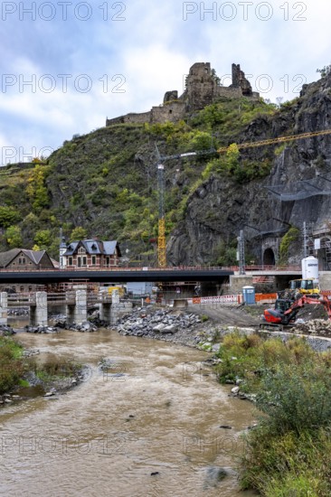 Reconstruction in the Ahr Valley, after the flood of July 2021, restoration of the railway