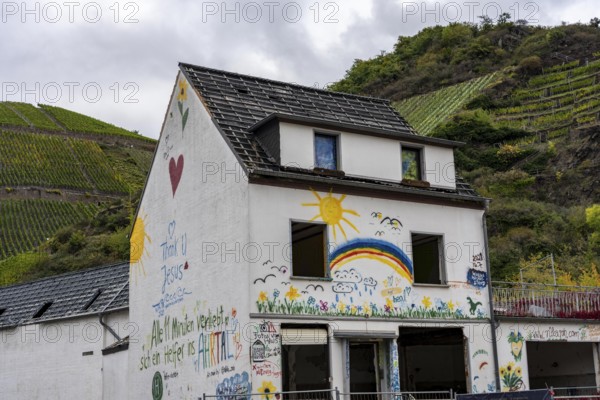 Reconstruction in the Ahr Valley, after the flood of July 2021, buildings that have not yet been